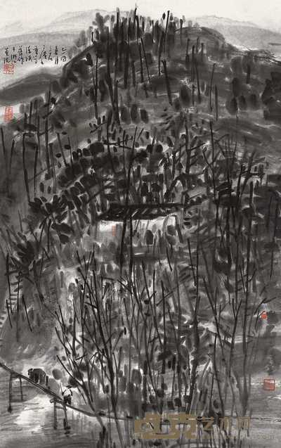 曾宓 2005年作 静园 轴 80×50cm